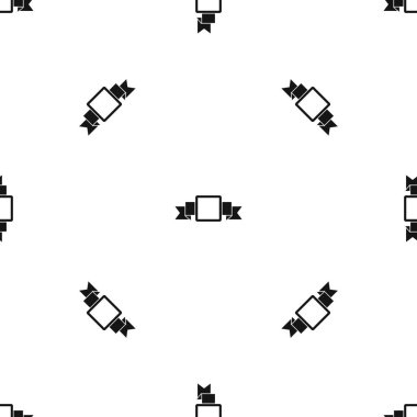 Küçük kare afiş desen sorunsuz siyah