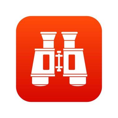  Dürbün simgesini dijital kırmızı