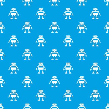 Android robot desen kesintisiz mavi