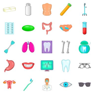 İllet Icons set, karikatür tarzı