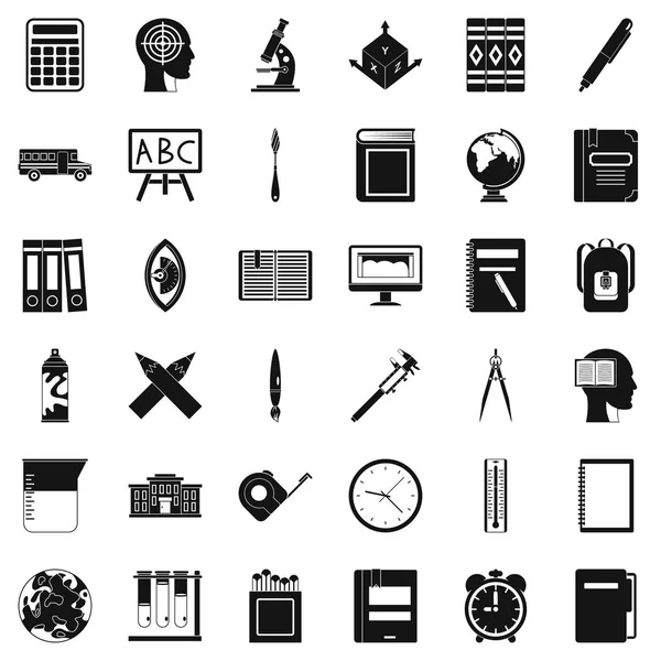 Öğrenci Icons set, basit tarzı