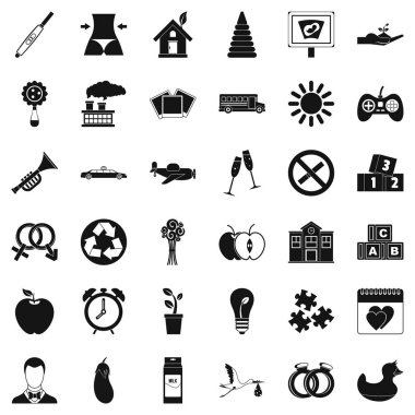 Annelik bırak simgeler kümesi, basit tarzı