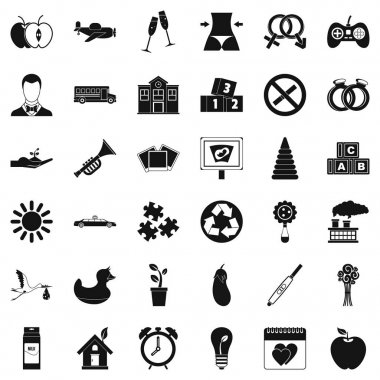 Ebeveyn bırakın simgeler kümesi, basit tarzı