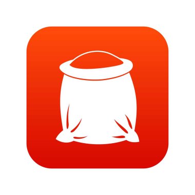 Çuval un simgesi dijital kırmızı tam