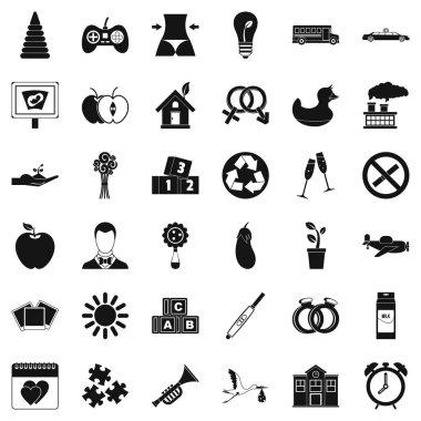 Yönetmelik Icons set, basit tarzı