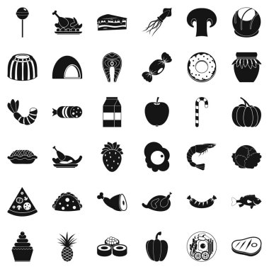 İrmik Icons set, basit tarzı