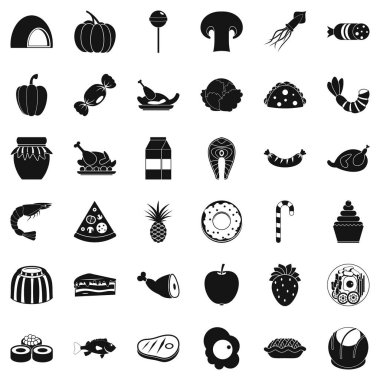 Icons set, basit tarzı tedavi