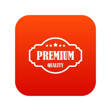Premium Kalite etiketi simgesi dijital kırmızı