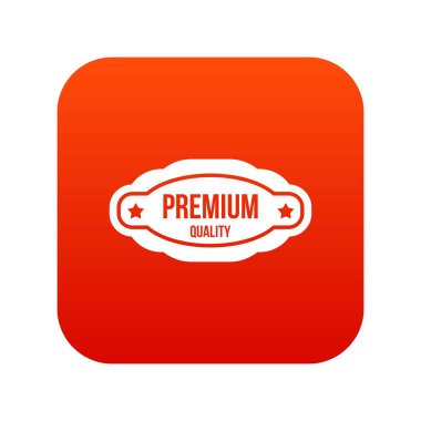 Premium Kalite etiketi simgesi dijital kırmızı