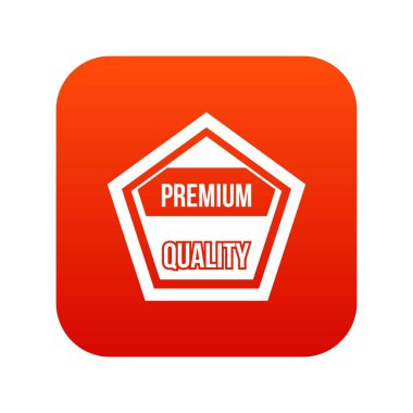 Premium Kalite etiketi simgesi dijital kırmızı