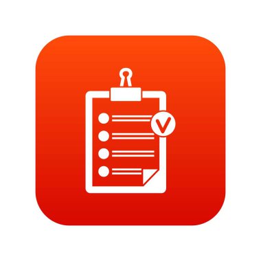 Onay listesi simgesini dijital kırmızı