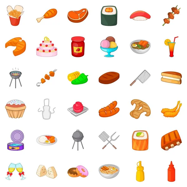 Resepsiyon Icons set, karikatür tarzı