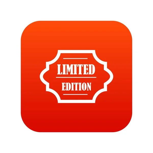 Ícone de edição limitada vermelho digital — Vetor de Stock