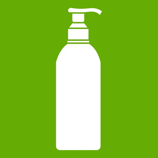 Ícone de garrafa cosmética verde —  Vetores de Stock
