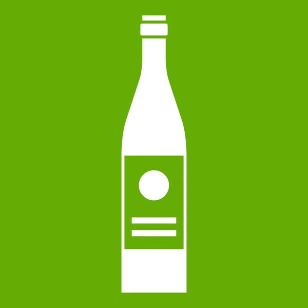 Zielona ikona butelki wina — Wektor stockowy
