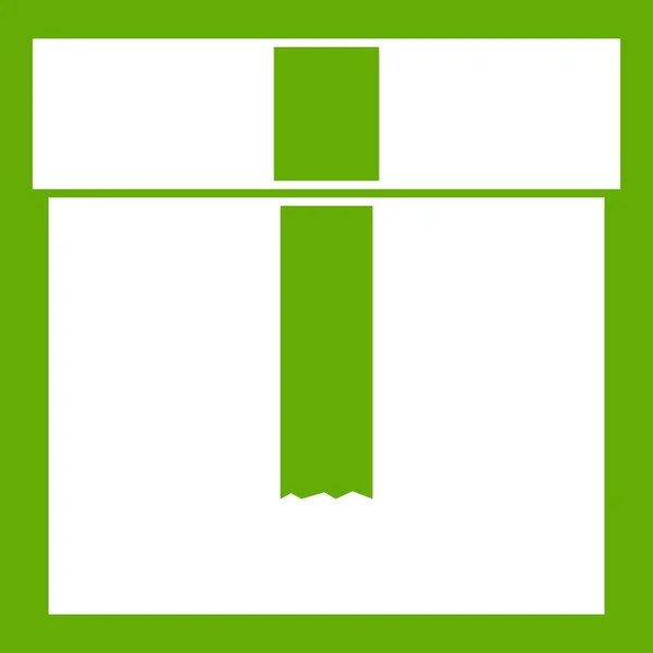 Caixa ícone verde — Vetor de Stock