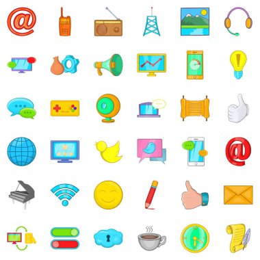 Taşıyıcı Icons set, karikatür tarzı