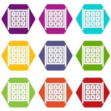 Renk altı yüzlü küpleri ile sayılar Bahçesi simgesini ayarla