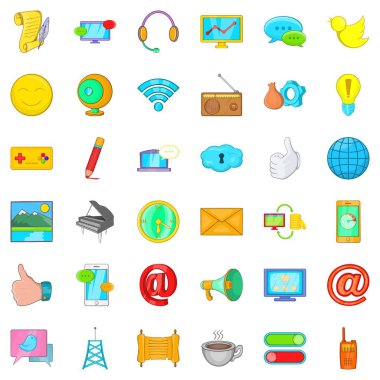 Veri Merkezi simgeler kümesi, karikatür tarzı