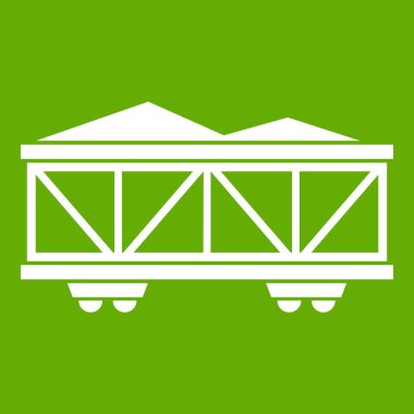 Tren kargo vagon simgesi yeşil