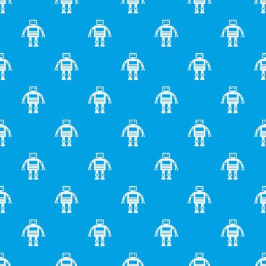 Robot desen kesintisiz mavi