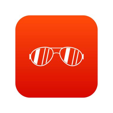 Gözlük simgesi dijital kırmızı