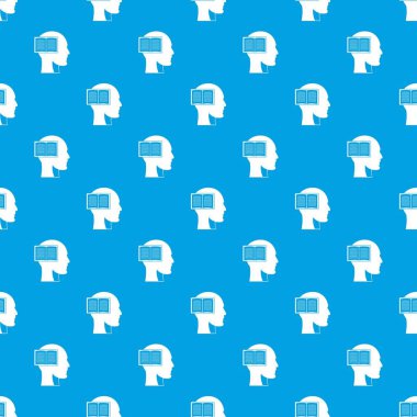 Açık kitap desen kesintisiz mavi ile baş