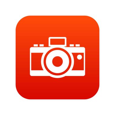 Photocamera simgesi dijital kırmızı