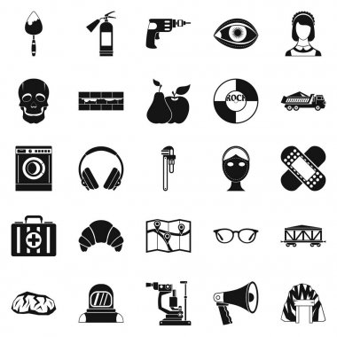 Aracı Icons set, basit tarzı