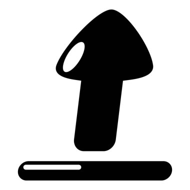 Simge, basit siyah stil upload