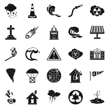 Şikayet Icons set, basit tarzı