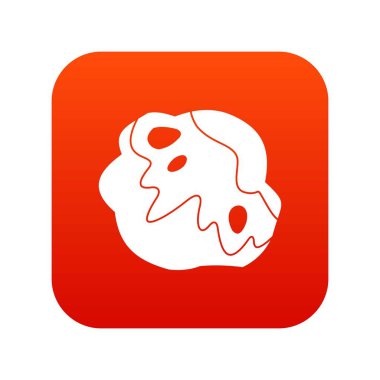 Ay taş simgesi dijital kırmızı