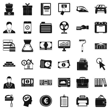 Kredi Icons set, basit tarzı