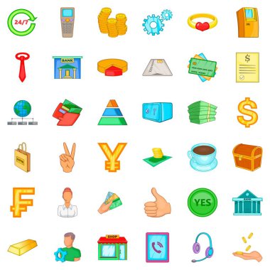 Kredi Icons set, karikatür tarzı