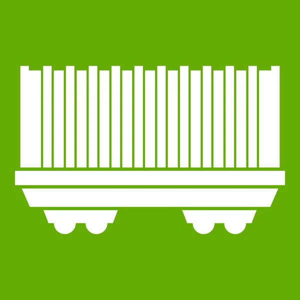 Cargo wagon icon green