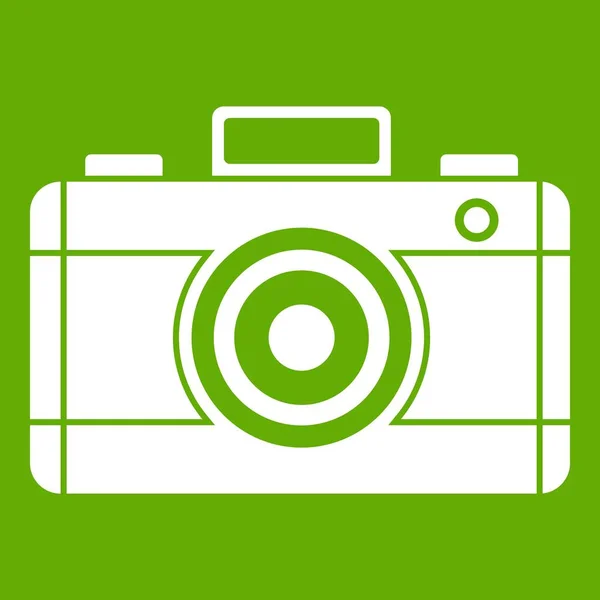 Foto camera-pictogram groen — Stockvector