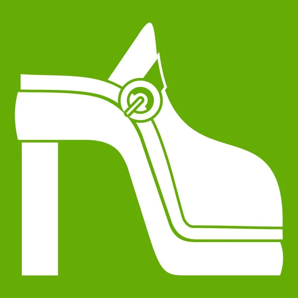 Women shoe icon green — Stock Vector