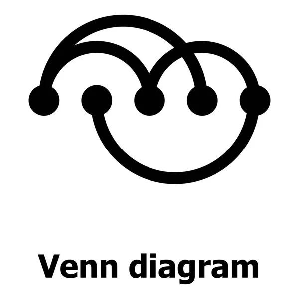 Ícone do diagrama de Venn, estilo simples . —  Vetores de Stock