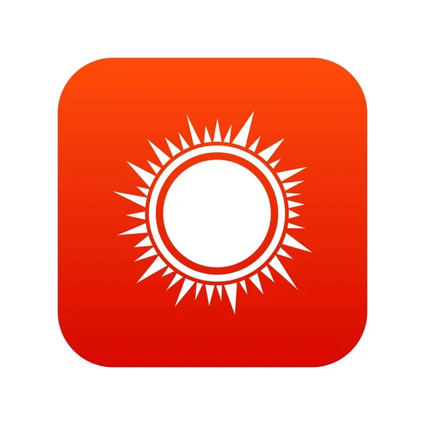 Sol icono digital rojo — Archivo Imágenes Vectoriales