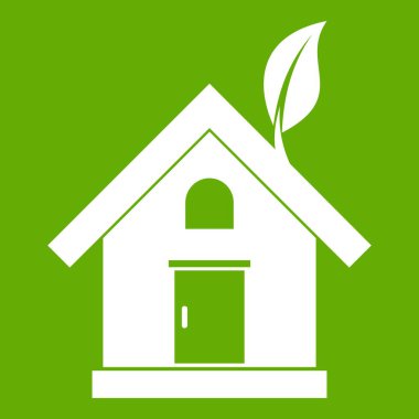 Eko ev konsepti simgesi yeşil