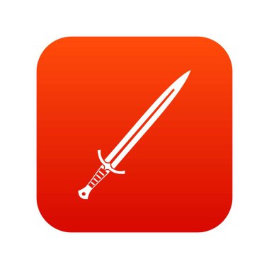 Uzun kılıç simgesi dijital kırmızı