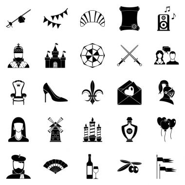 Ne güzel bir gün Icons set, basit tarzı