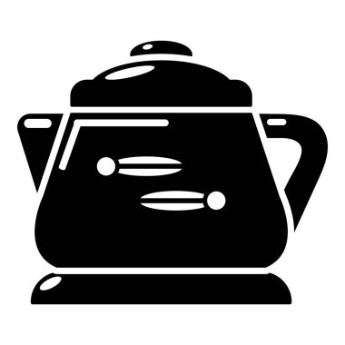 Su ısıtıcısı modern simgesi, basit siyah stil