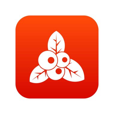 Kızılcık simgesi dijital kırmızı