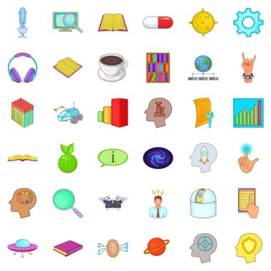 Evrensel Icons set, karikatür tarzı