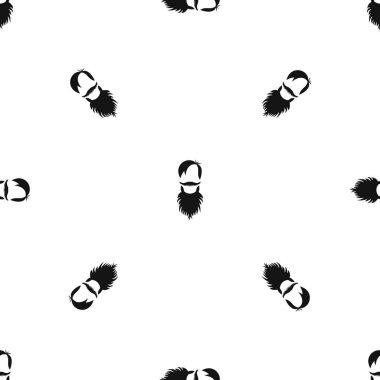 Sakal desen sorunsuz siyah erkek avatar