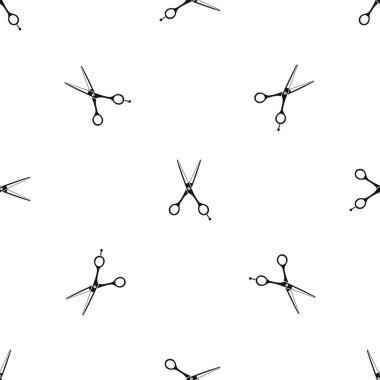 Makas sorunsuz siyah desen