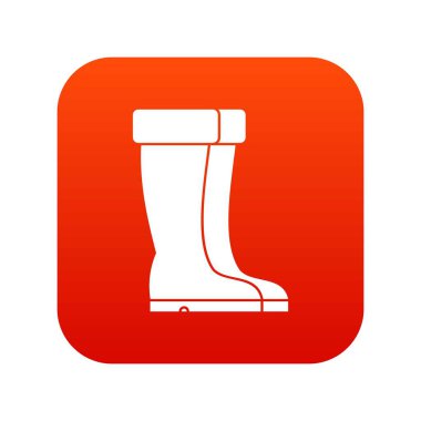 Kış Ayakkabı simgesi dijital kırmızı