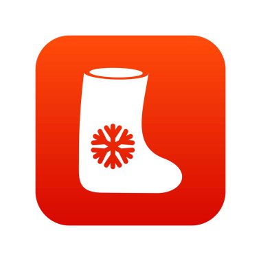 Keçe çizmeler simgesi dijital kırmızı