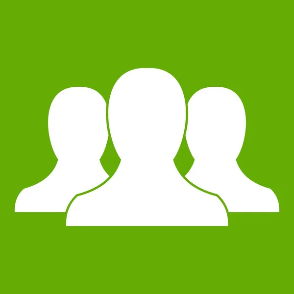 Grupo de pessoas ícone verde — Vetor de Stock